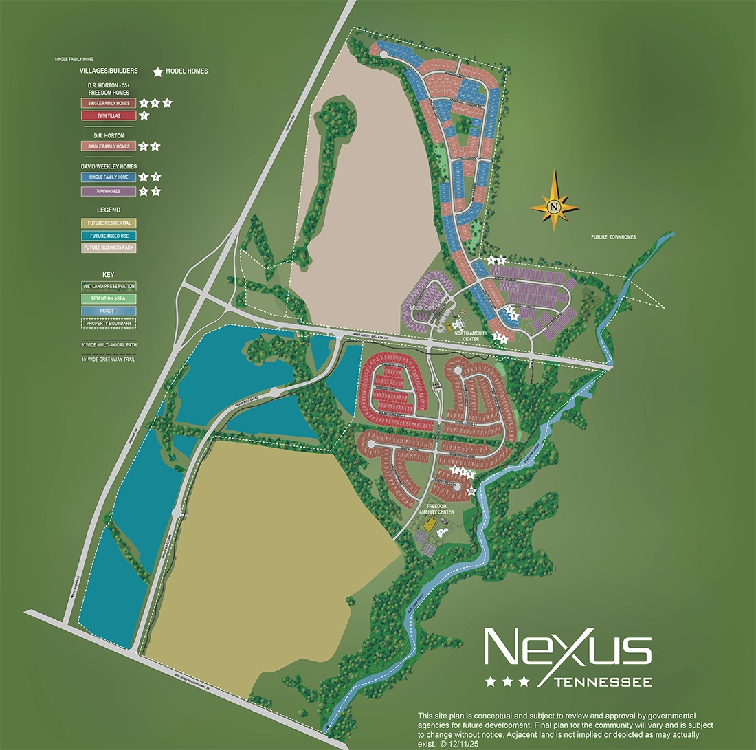 Community Site Plan for Nexus in Gallatin Tennessee